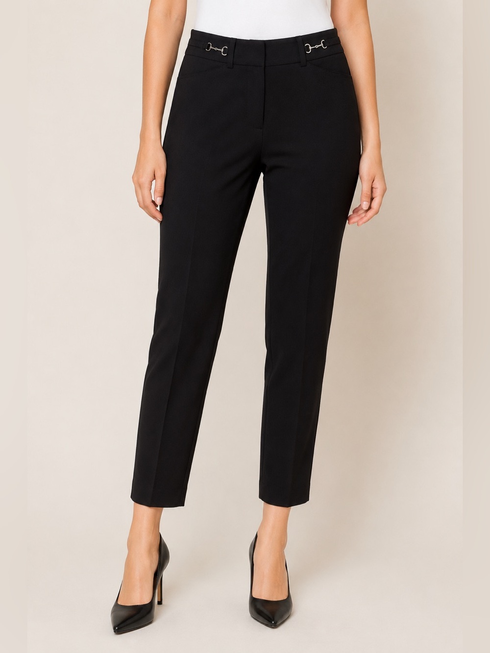 NY&Co 7th Avenue Ankle Pants Size 14 NWT Black Stretch